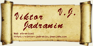 Viktor Jadranin vizit kartica